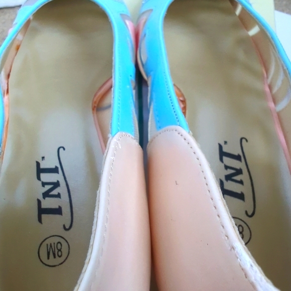 TNT Originals Womens Roselle Pastel Multi Dress Platform Heels Evening 8M - Picture 8 of 15